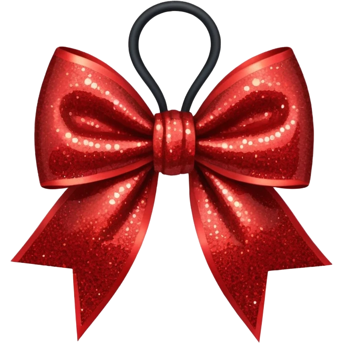red glitter bow emoji