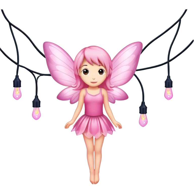 Dangling Pink Fairy Lights emoji