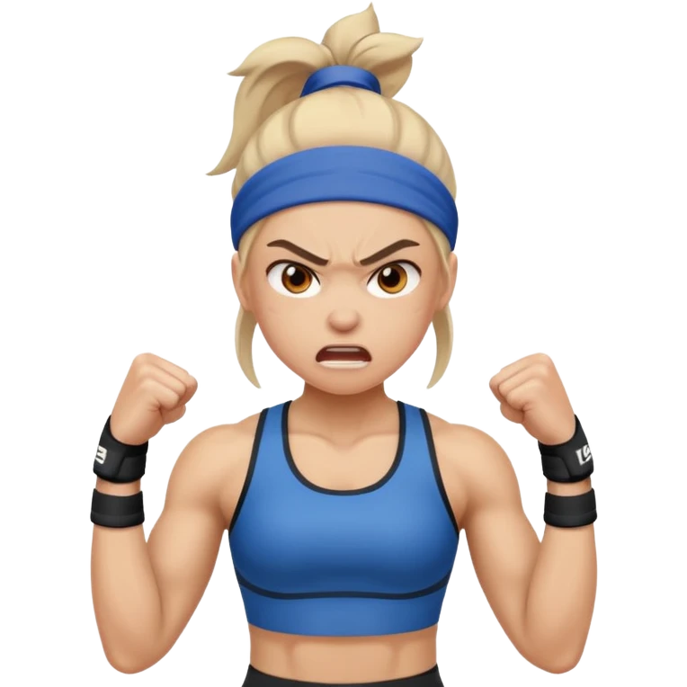 angry athlete girl emoji