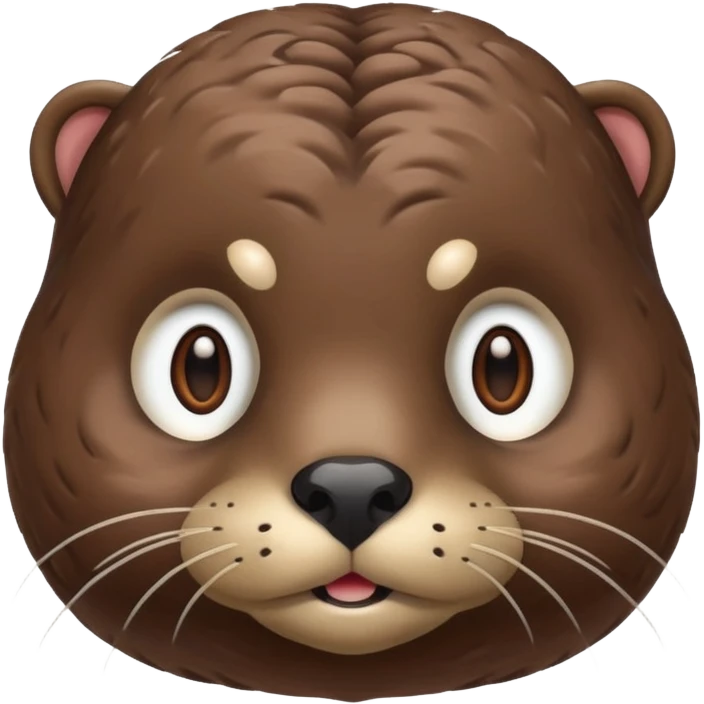 generate an otter with a very big brain, sarcastic emoji