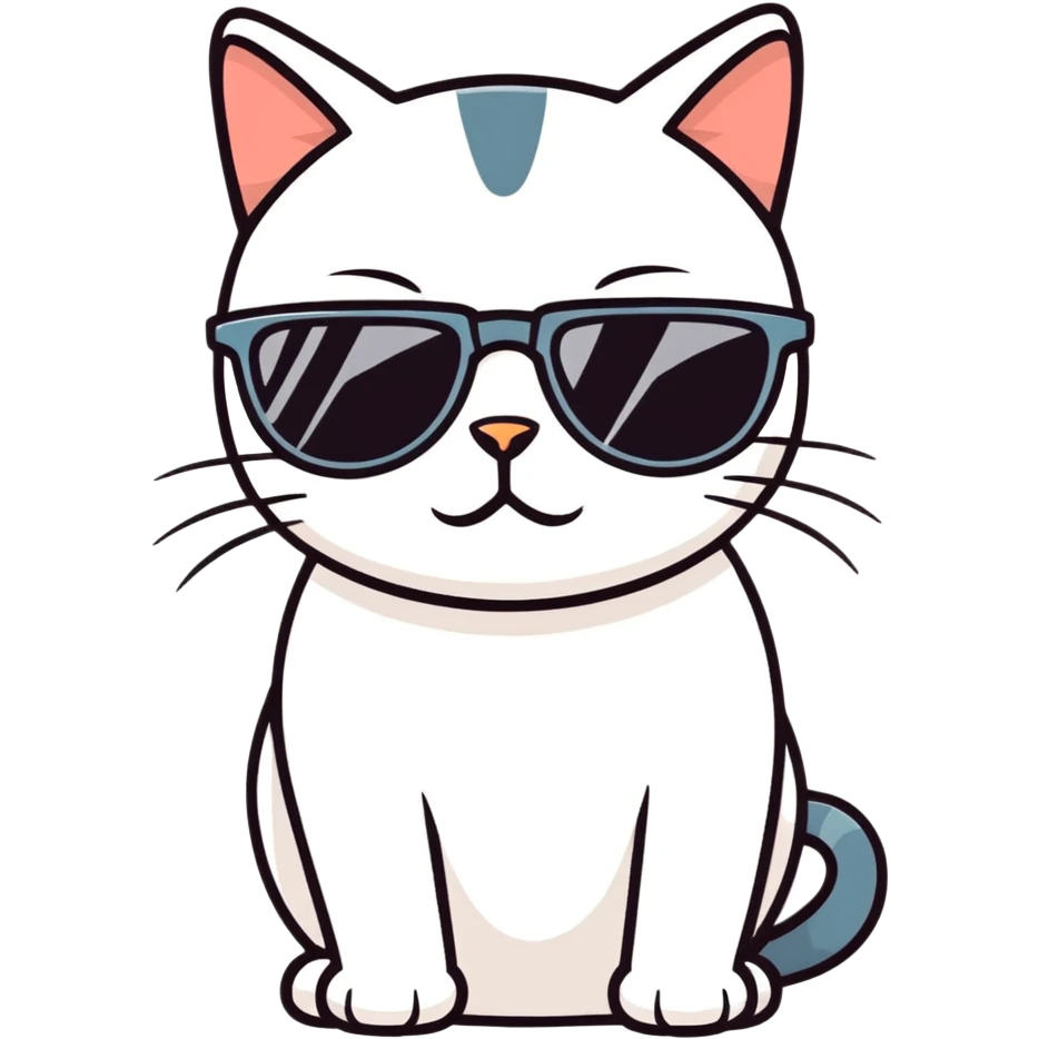 Cat with sunglasses emoji