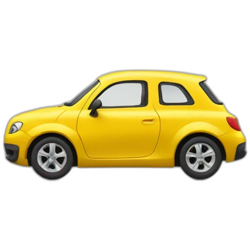 petite voiture jaune de côté emoji