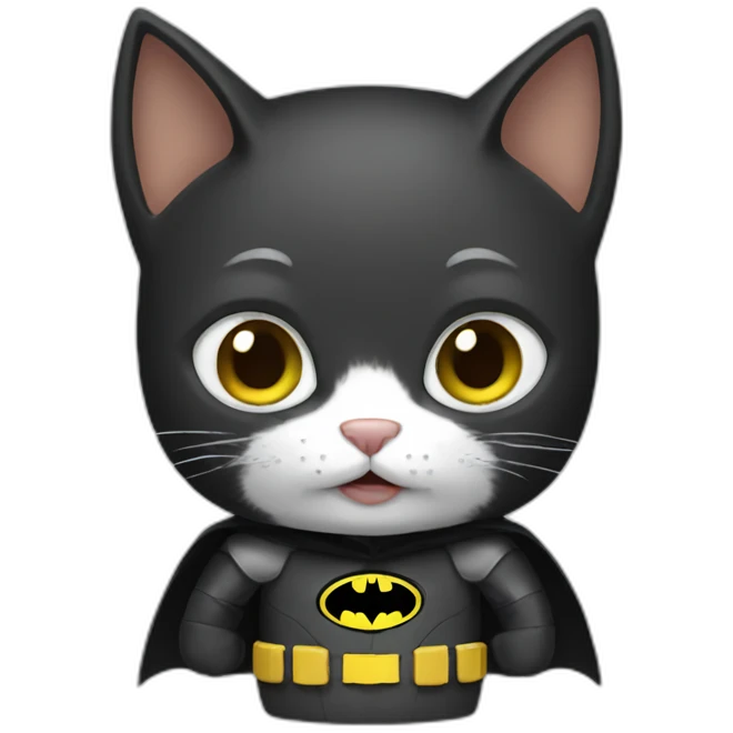 cat in a batman costume emoji