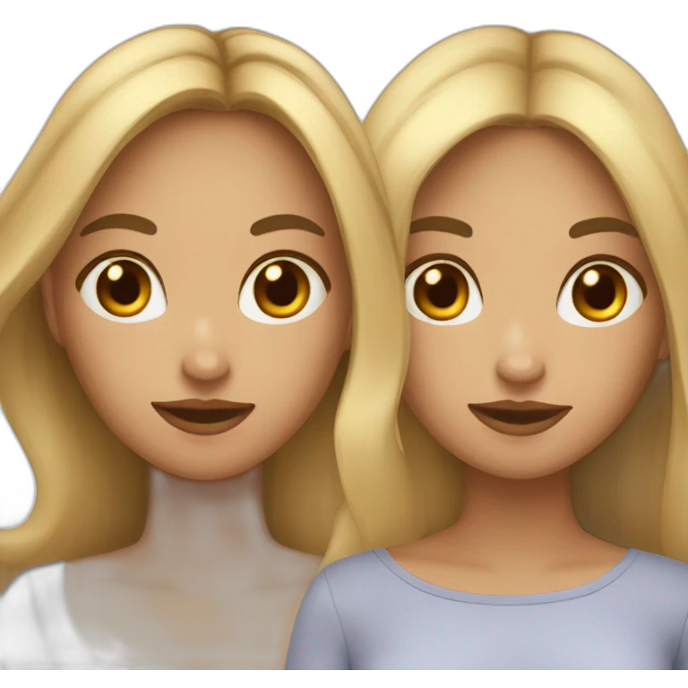 4 filles une blonde et 3 brune emoji