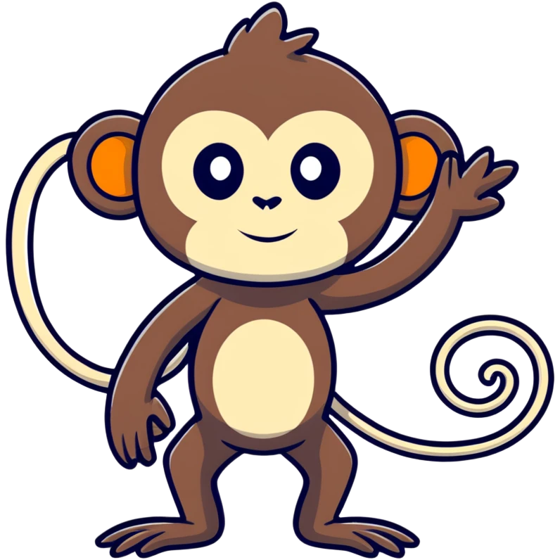 A monkey with Xenomorph features, elongated head, black exoskeleton, and biomechanical appearance emoji