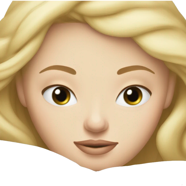 sleeping beauty blonde white girl with a silk pillow emoji
