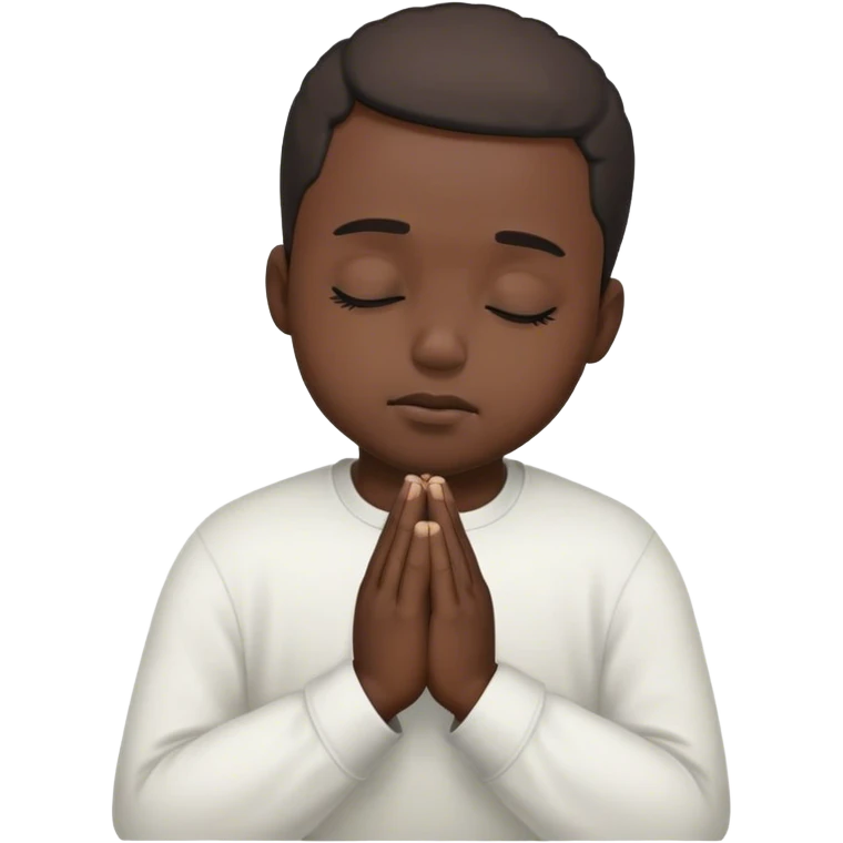 Black men praying  emoji