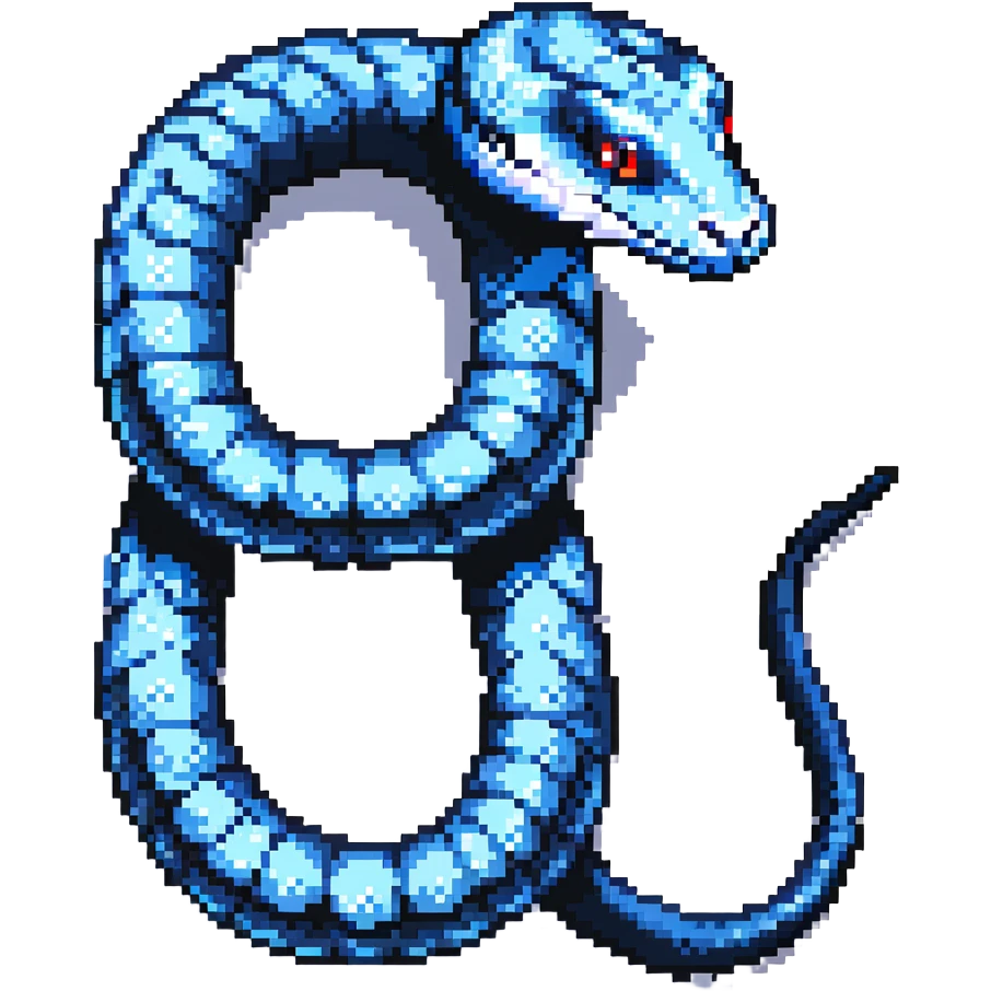 Python logo with a single blue snake in the shape of the letter P emoji