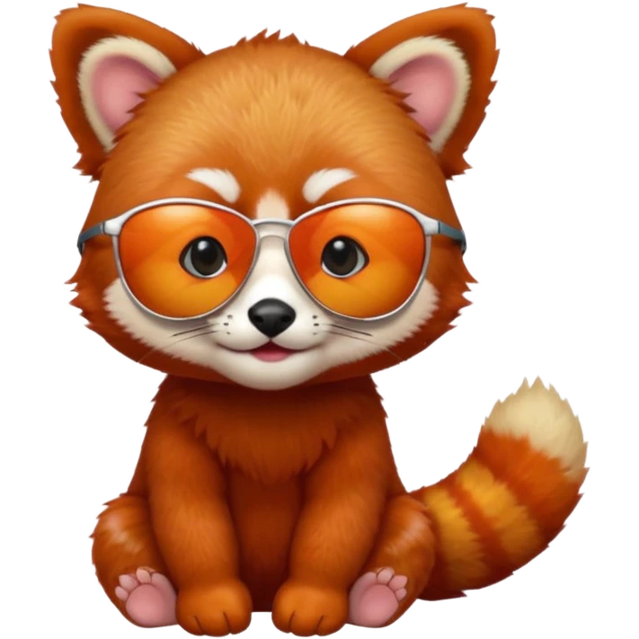 baby Red panda wearing sun glasses emoji