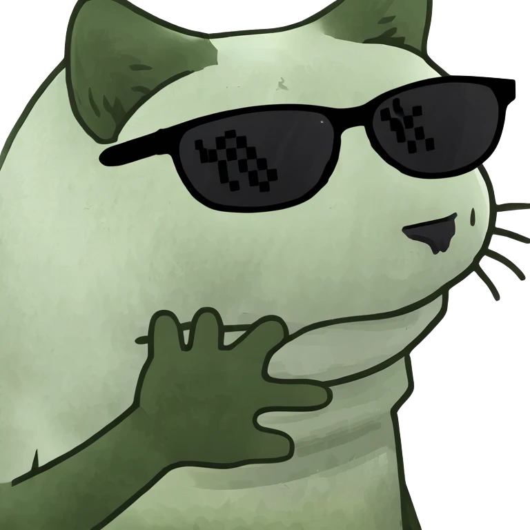 Cat with sunglasses emoji