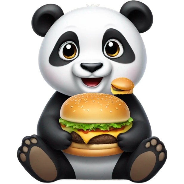 Panda eating my Burger  emoji