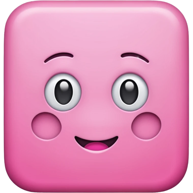 Pink Square with no face emoji