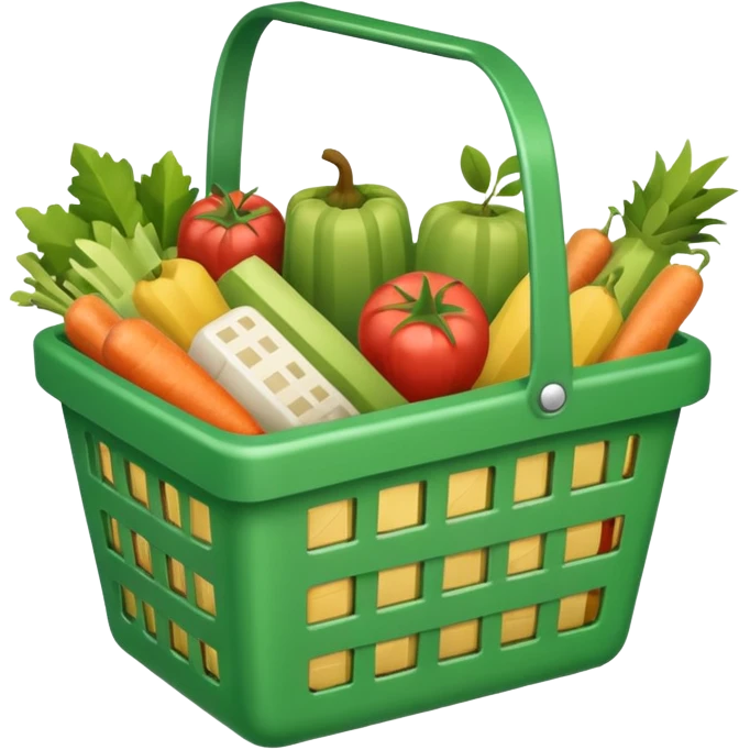 A GREEN SHOPPING BASKET emoji