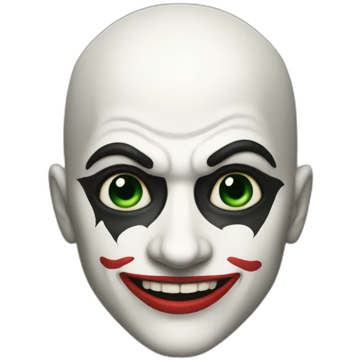 black bald joker emoji