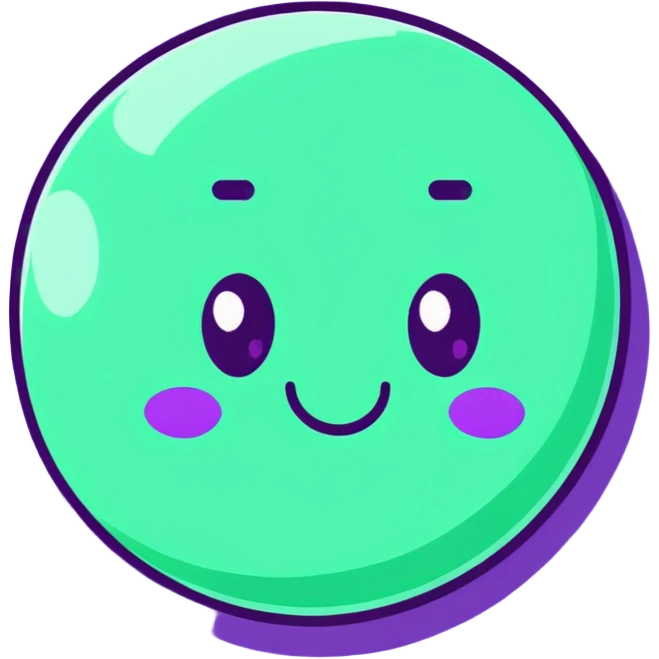 emerald green planet with lighter green spots and a cute beaming face emoji