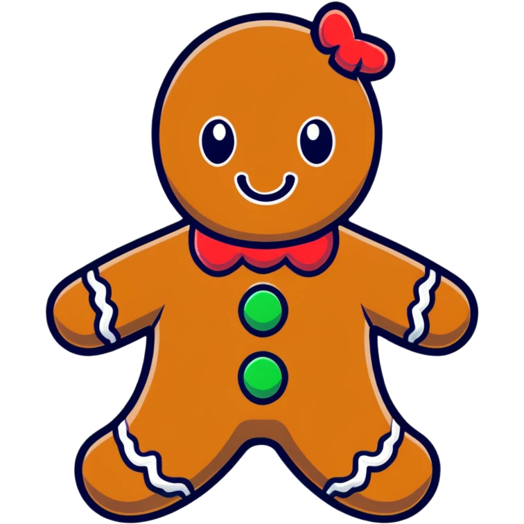 gingerbread man emoji