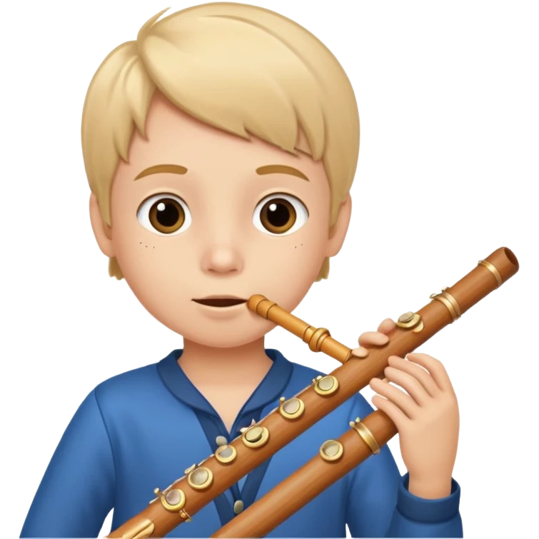 kid plays flute emoji