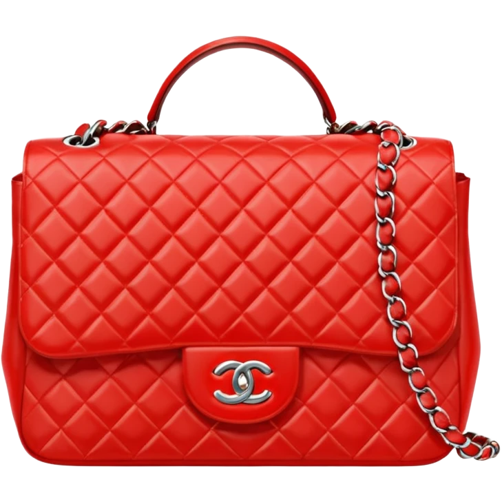 chanel bright red color bag emoji