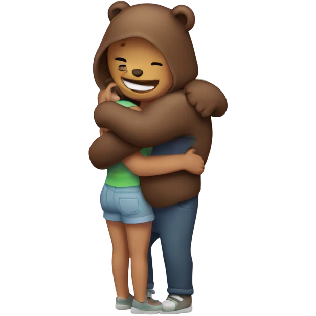 Bear hug girl emoji