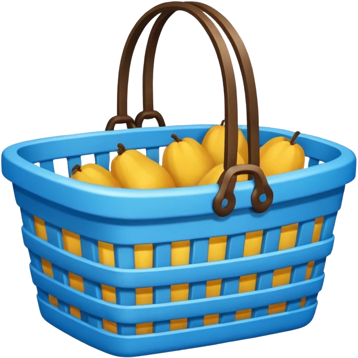cesta de compras azul ciano emoji