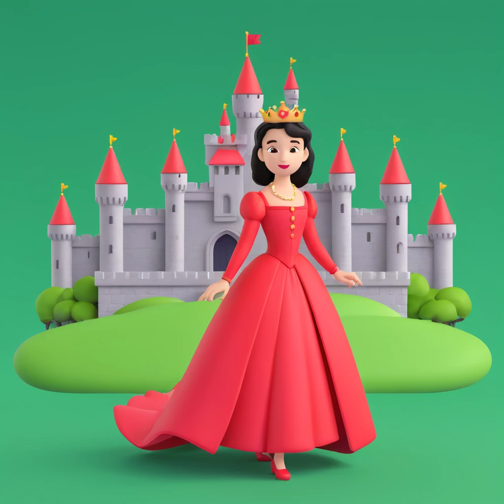 prince in red dress, royal castle background emoji