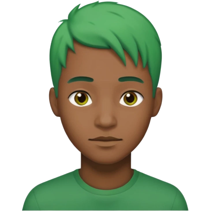 green haired black man emoji