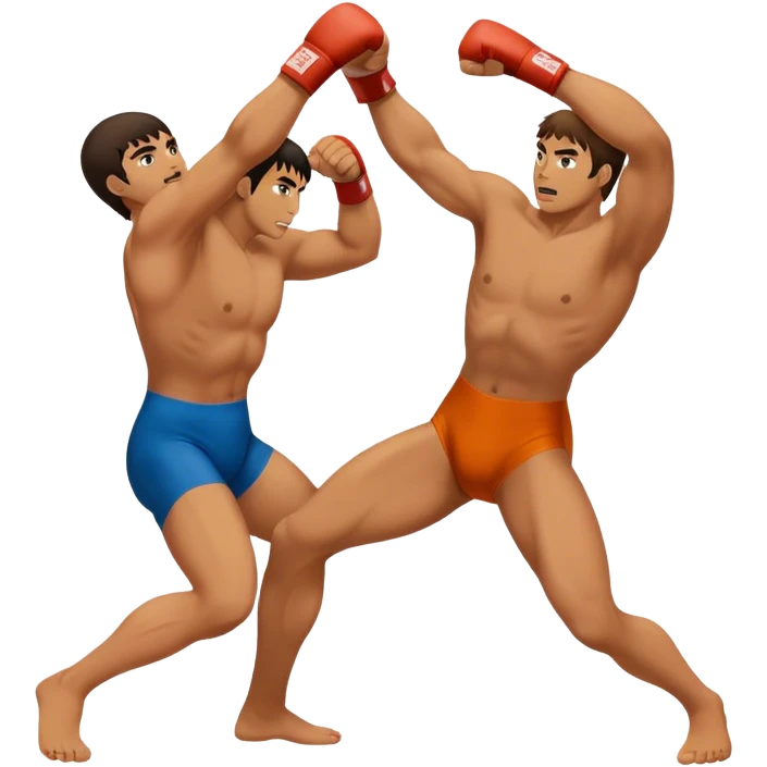 2 people wrestling mid throw  emoji