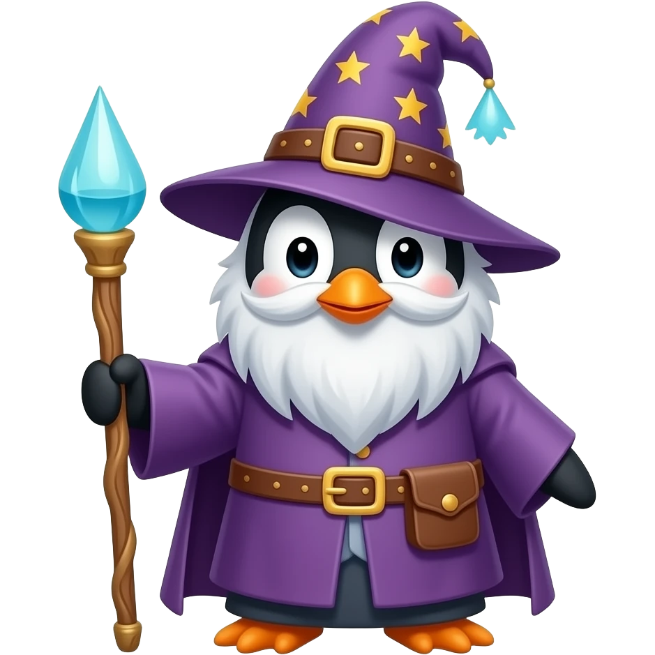 Penguin Wizard emoji