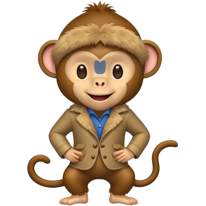 monkey with clothes emoji