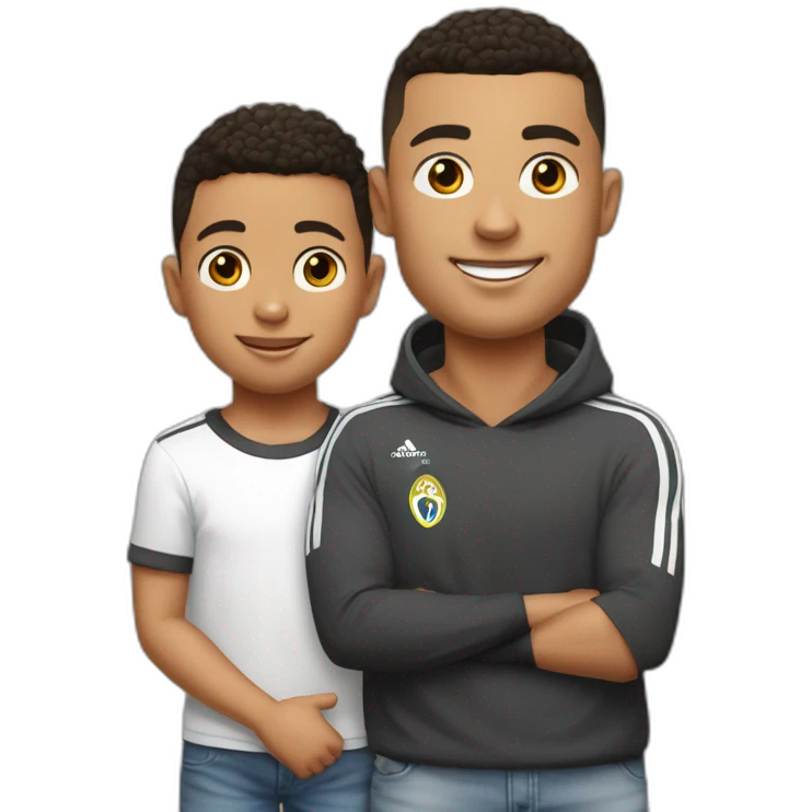 Ronaldo JR sur les épaules de son père emoji