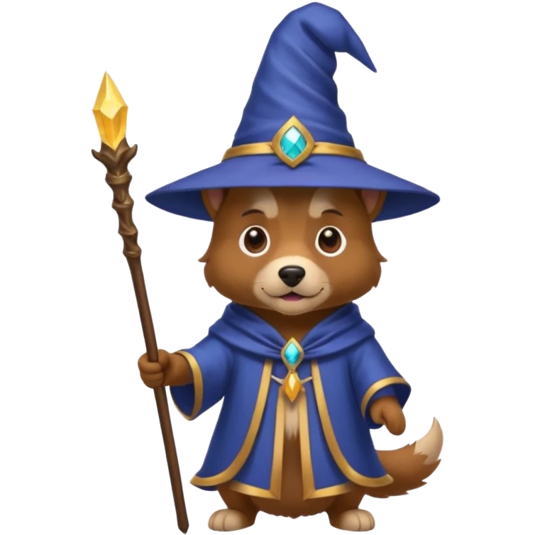 Dog wizard emoji