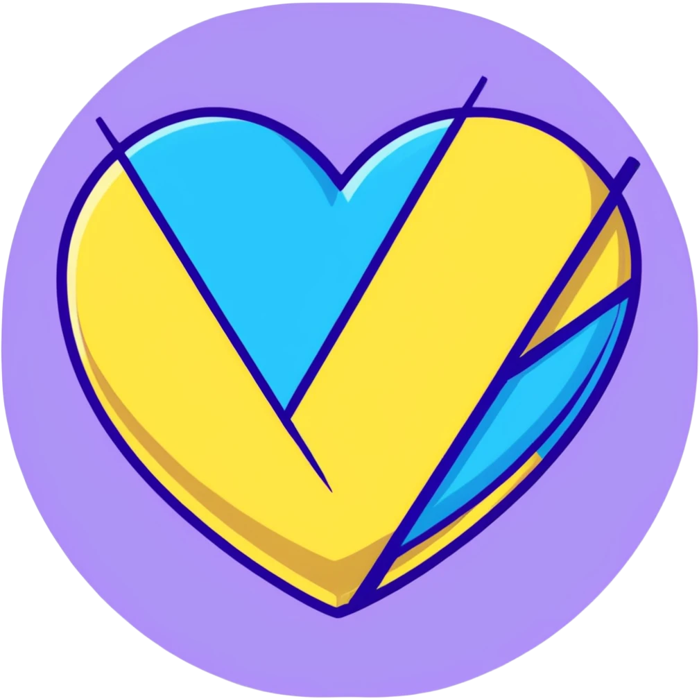 Blue and Purple Heart  emoji