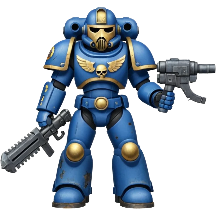 warhammer40k space marine holding a weapon emoji