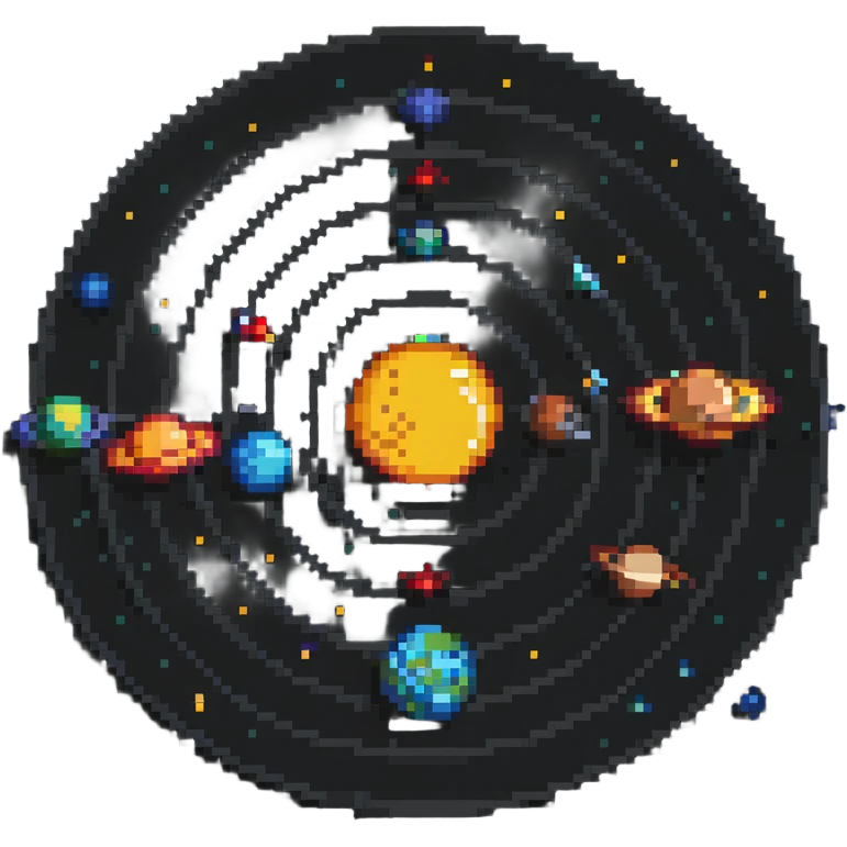 pixel art solar system emoji