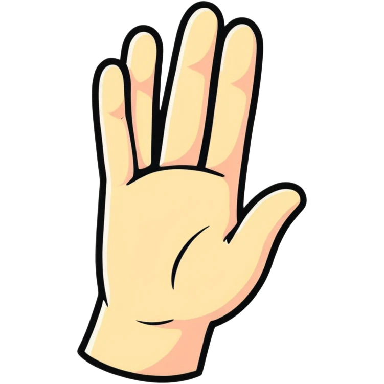 hand waving emoji