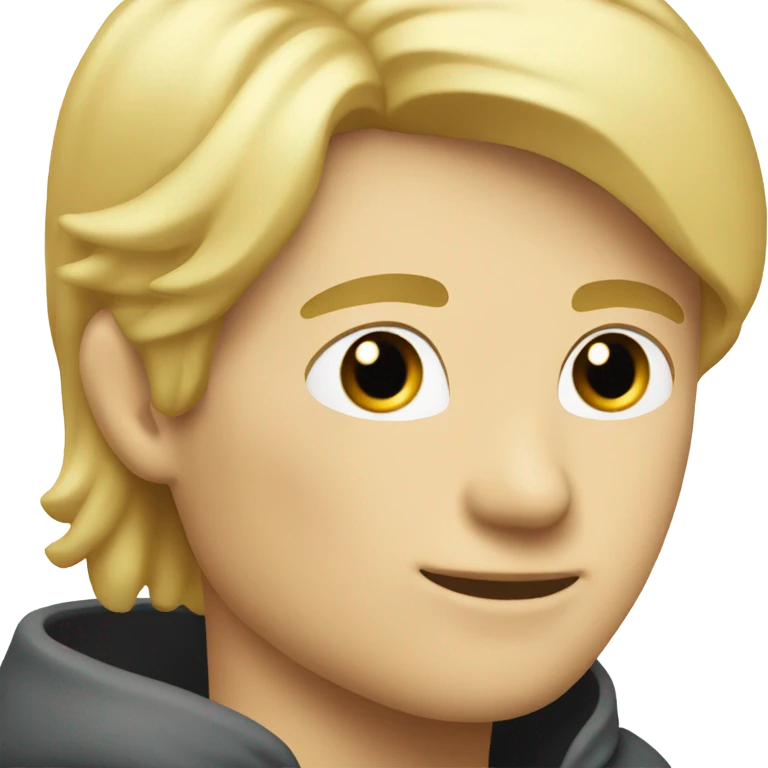 male mid long normal blonde hair rear emoji