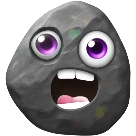 rock with plastic googly eyes emoji