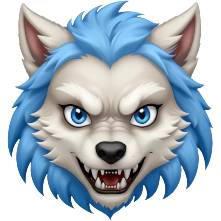 Female White Werewolf body emoji
