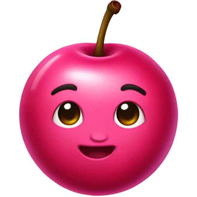 Cute pink cherry  emoji