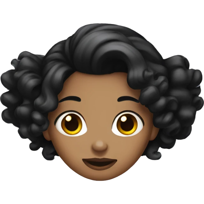 black hair girl with piercings emoji