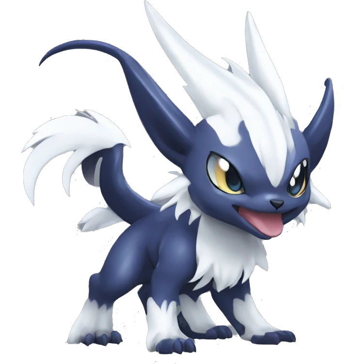 Edgy Cool Kawaii Baby Nargacuga-Absol-Pokémon Full Body Detailed High Quality emoji