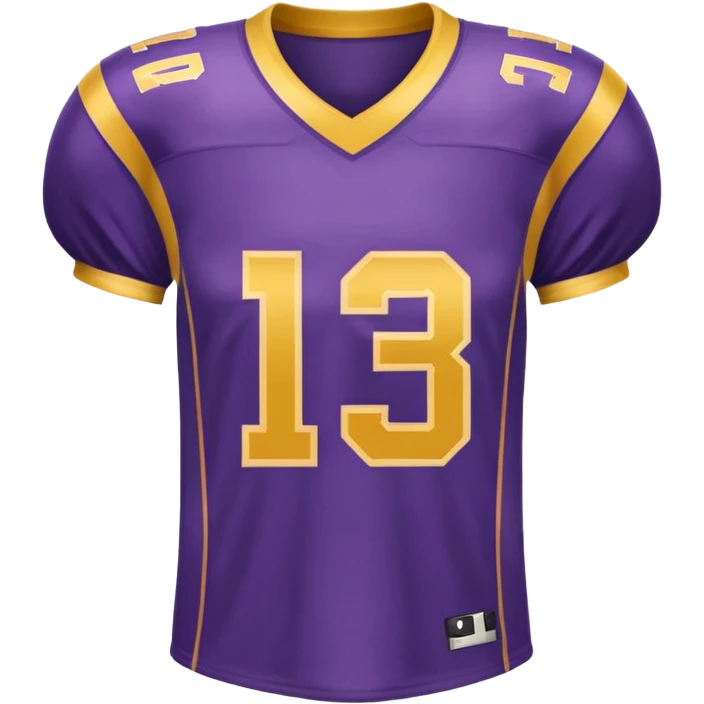 football jersey split purple and gold design with number 13 on the front emoji