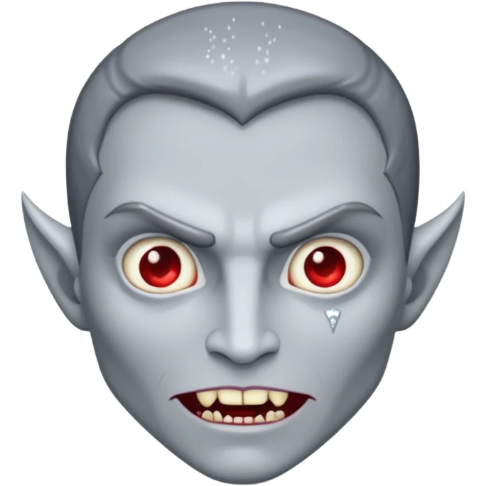 glitter gray dent vampire  emoji