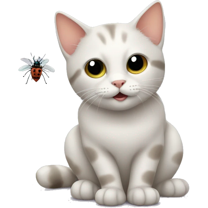 Cat with bug emoji
