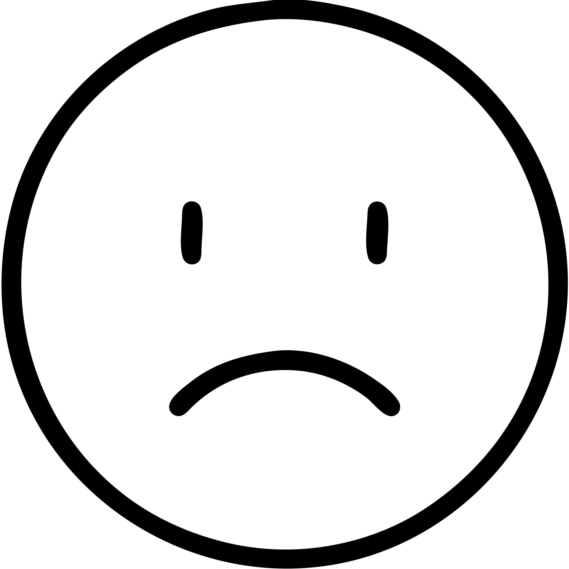 sad face subtle expression minimalist style emoji
