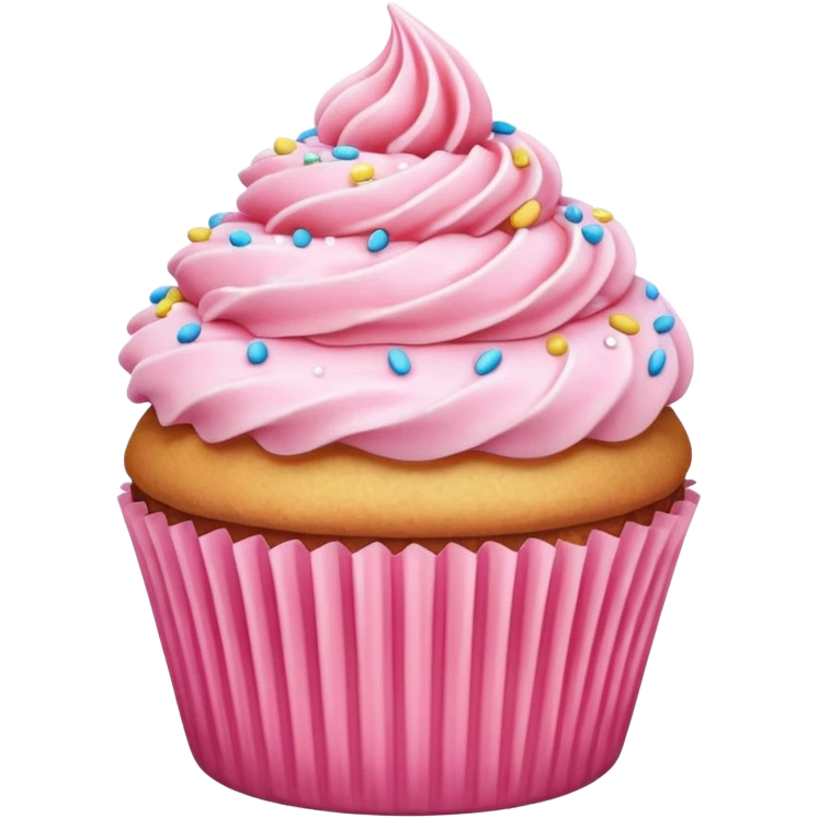 Cupcake with pink icing emoji
