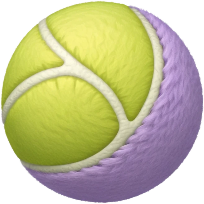 light lavender tennis ball emoji