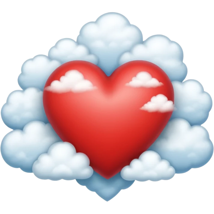 Heart with clouds  emoji