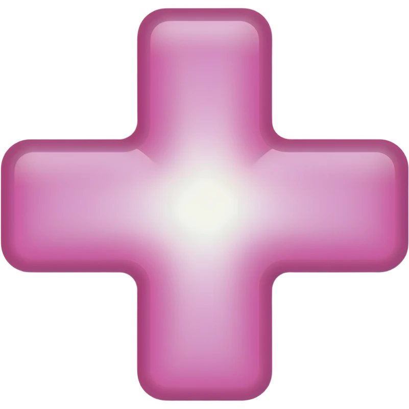 glowing light pink cross emoji