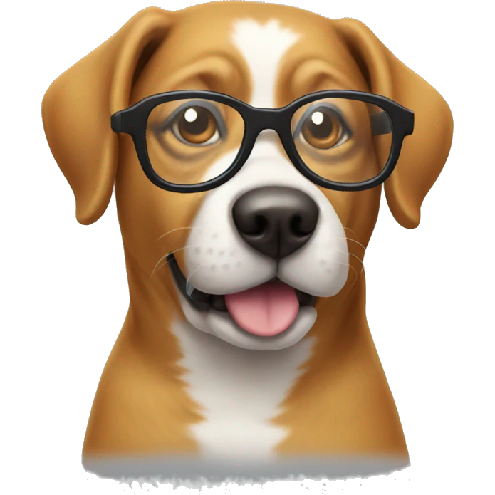 Dog with glasses emoji